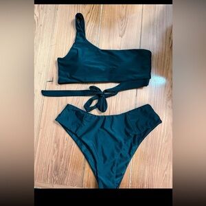 Black One-Shoulder Bikini Set